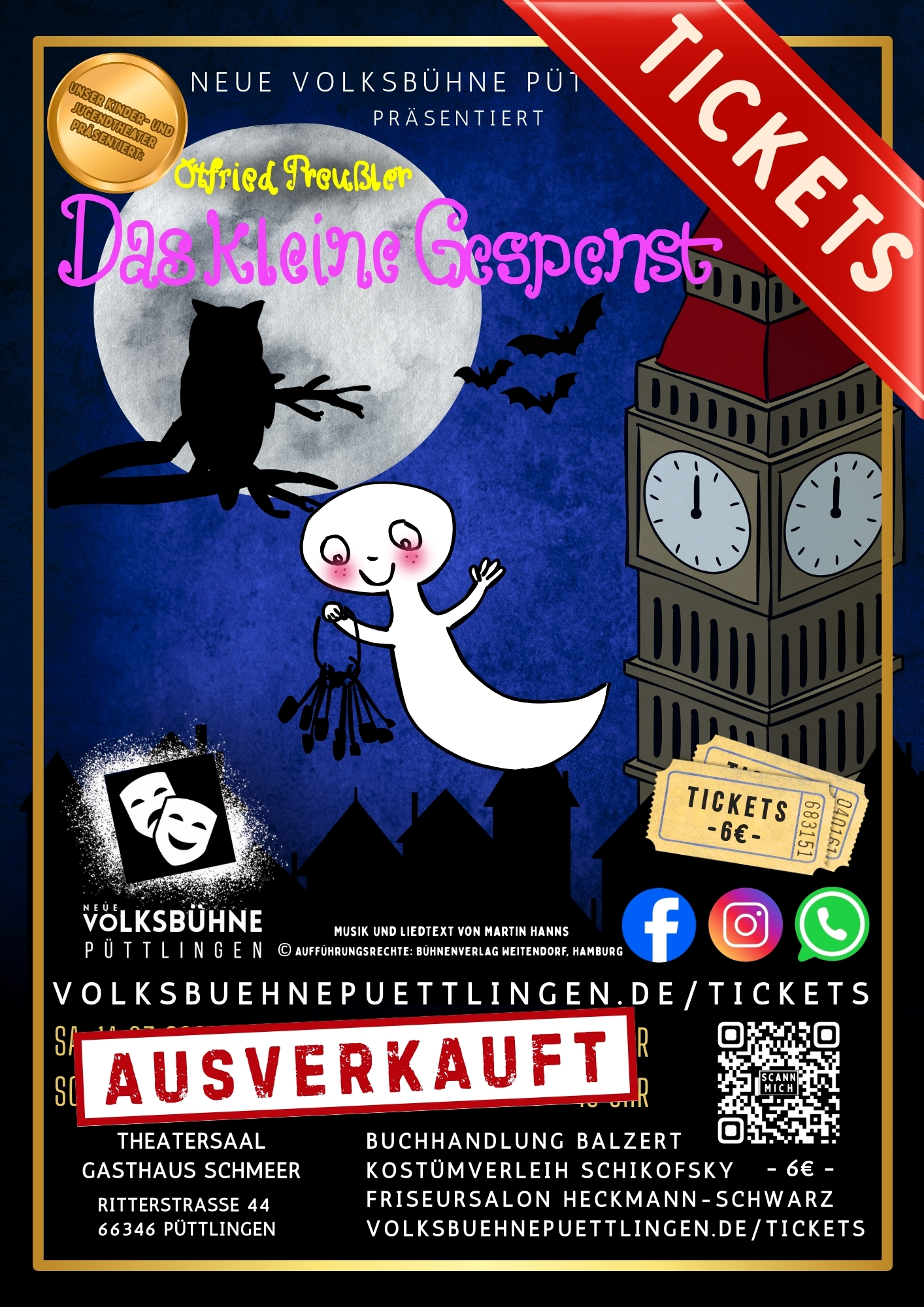 Plakat Das kleine Gespenst ausverkauft