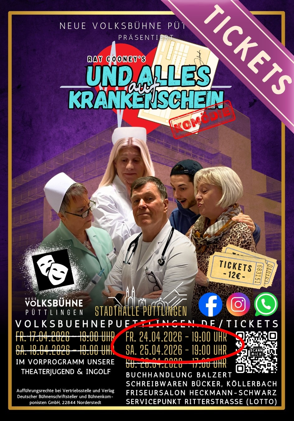 Plakate für Social Media - Plakat Instagram - Und alles auf Krankenschein 2026