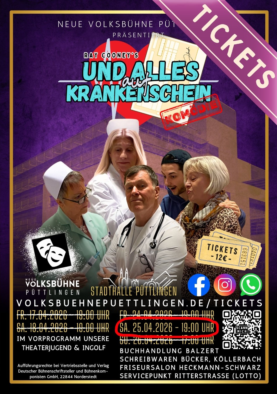 Plakate für Social Media - Plakat Instagram - Und alles auf Krankenschein 2026