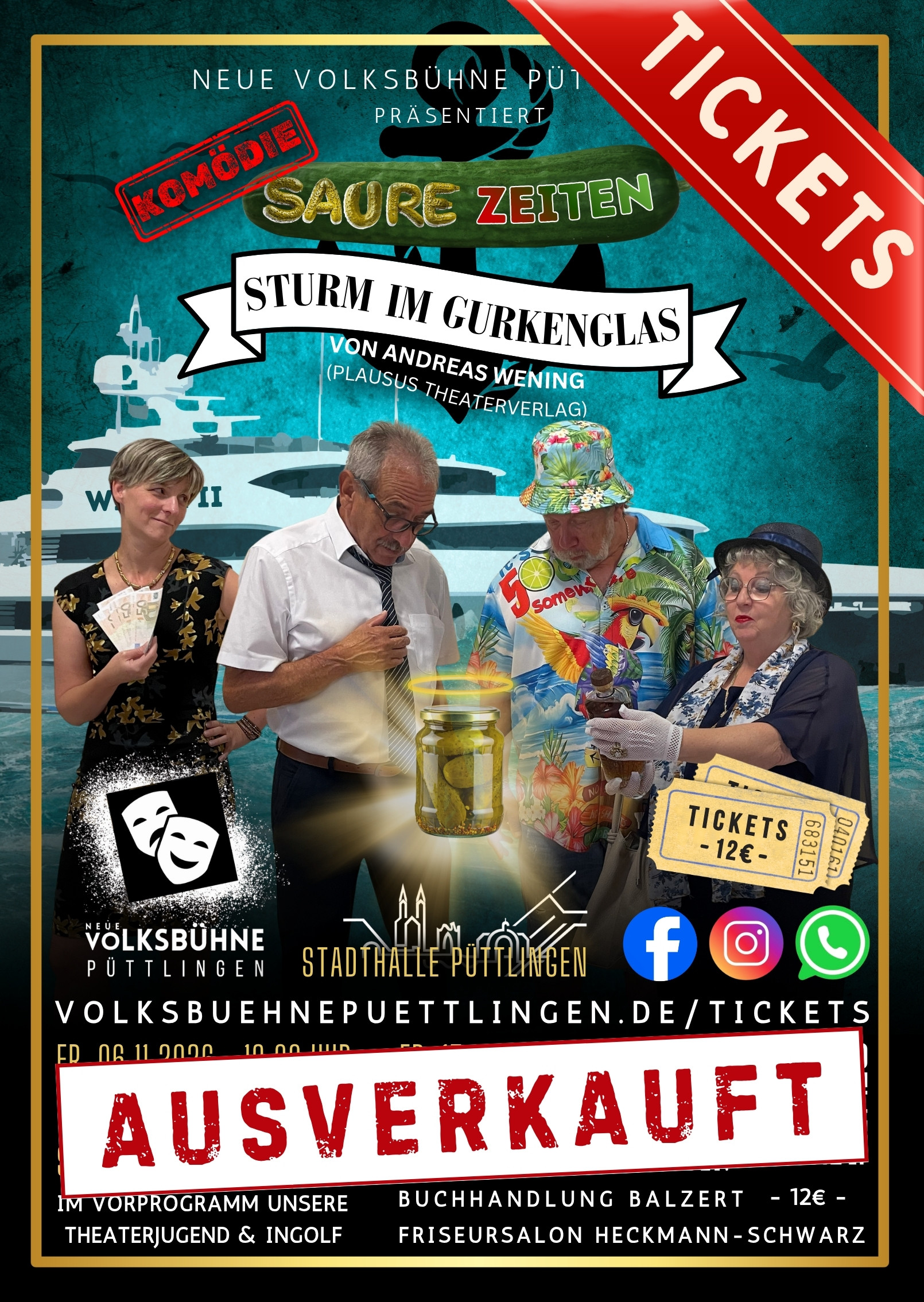 Plakat DIN A2 Herbst 2026 - Saure Zeiten - Sturm im Gurkenglas ausverkauft